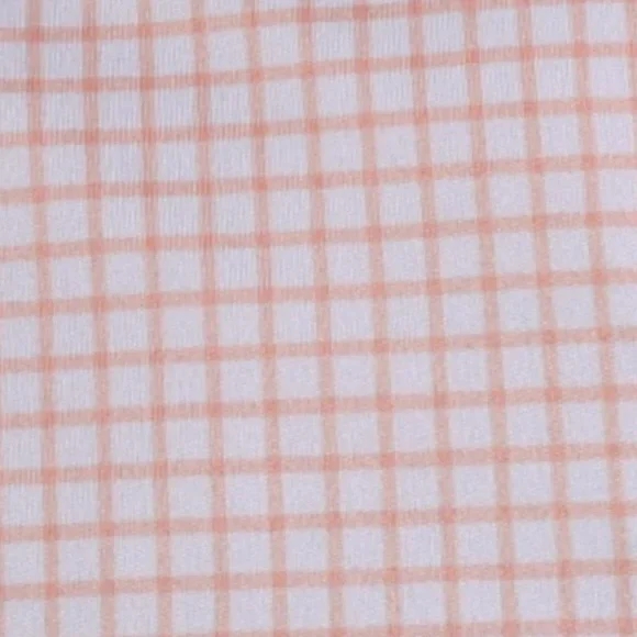 NWOT Collars & Co. Orange Grid Semi-Spread Collar Polo in Size Large - Picture 2 of 7